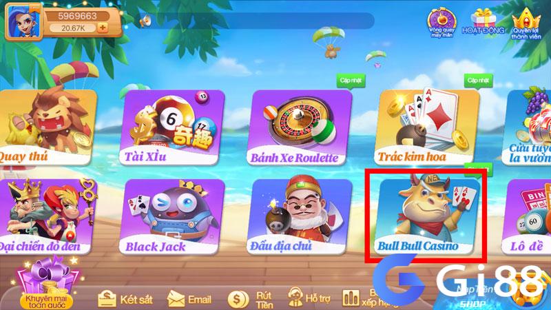 Chọn chơi Bull Bull Casino