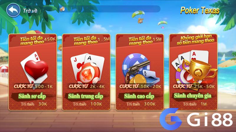 Chọn sảnh chơi phù hợp