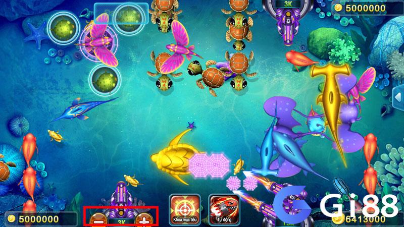 Tăng giảm đạn bắn cá