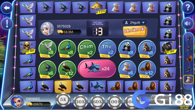 Luật chơi game quay thú