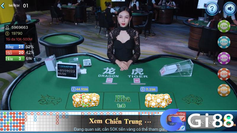 Luật chơi rồng hổ Gi8