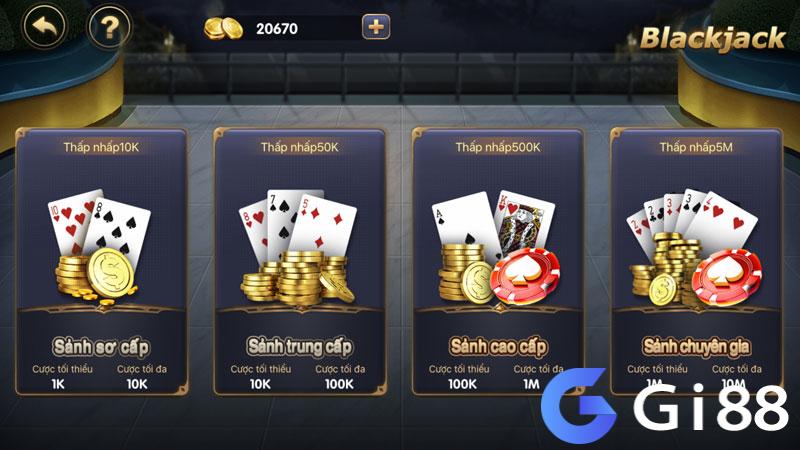 Sảnh chơi Blackjack