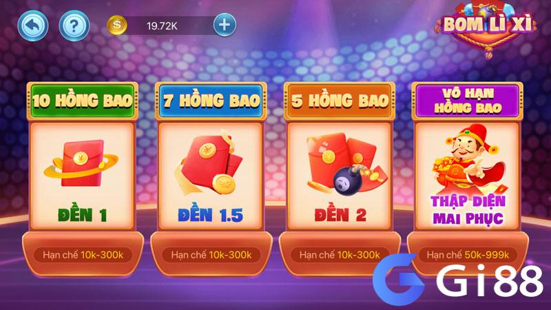 Sảnh chơi bom lì xì 