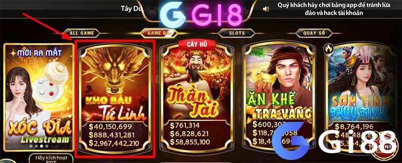 Chơi kho báu tứ linh Gi8