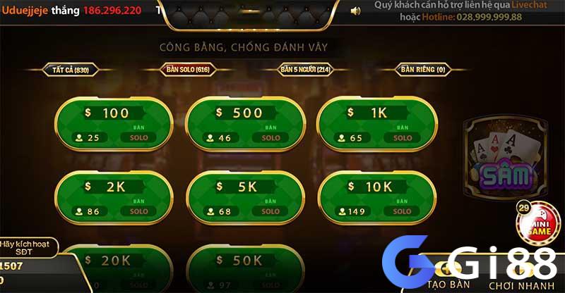 Chọn bàn chơi phù hợp