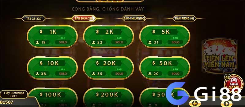 Chọn bàn cược phù hợp