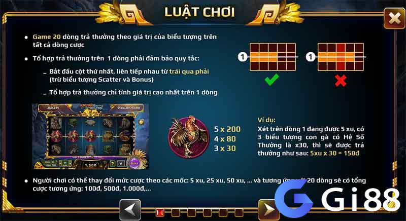 Luật chơi Sơn Tinh Thủy Tinh