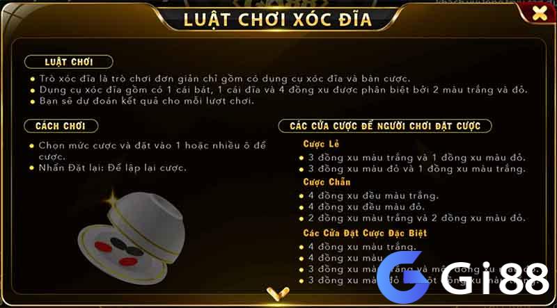 Luật chơi xóc đĩa