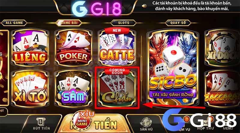 Sảnh chọn chắn online Gi8